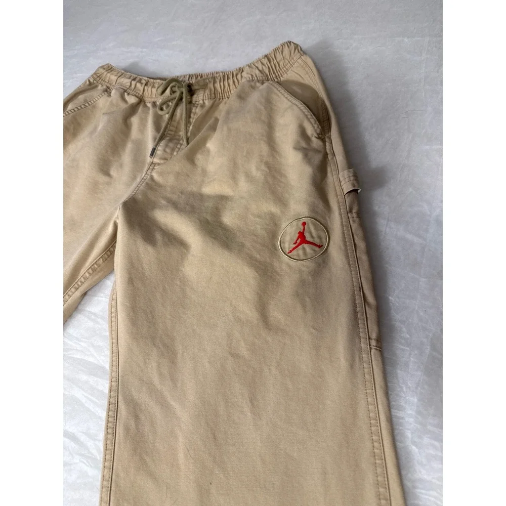 Jordan Travis Scott Cactus Jack Canvas Pants Khaki Mens Large DD4778-201